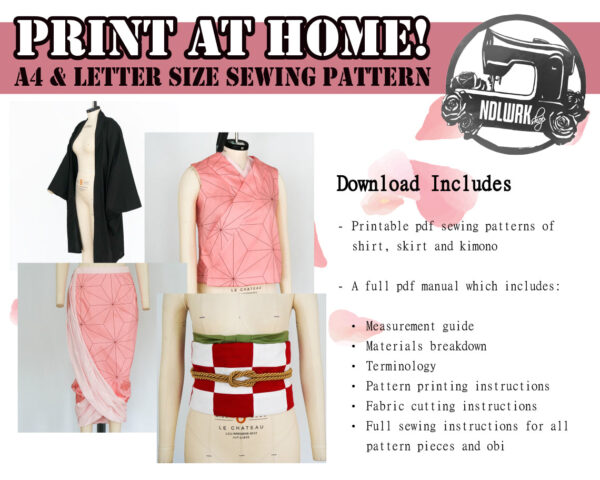 BUNDLE Oni Girl Cosplay Sewing Pattern/Downloadable PDF File - Image 2