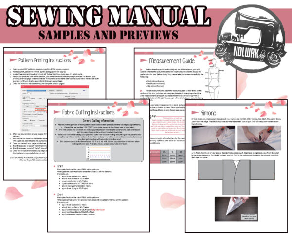 Extra Long Kimono (no lining) Cosplay Sewing Pattern/Downloadable PDF File - Image 2