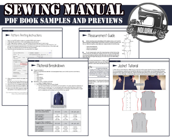 School Girl Double Breasted Jacket Sewing Pattern/Downloadable PDF File and Tutorial Book - Image 3