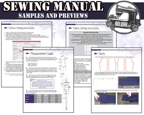 Cuffed Hakama Pants Sewing Pattern/Downloadable PDF File and Tutorial Book - Image 5