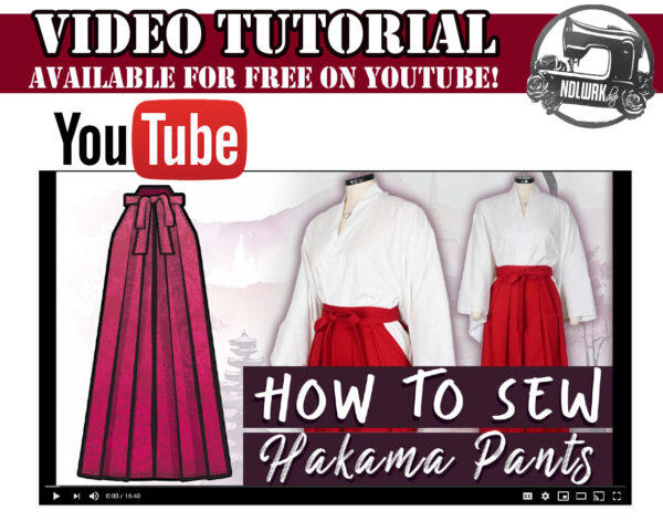 Hakama Pants and Shorts Sewing Pattern/Downloadable PDF and Tutorial Book - Image 6