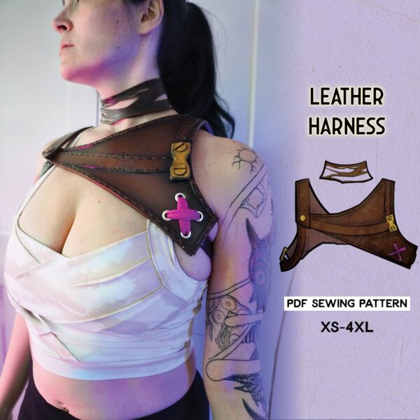 Arcane Jinx Inspired Leather Harness Crafting Pattern/Downloadable PDF File and Tutorial Book