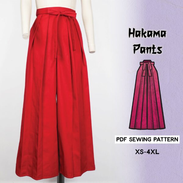 Hakama Pants and Shorts Sewing Pattern/Downloadable PDF and Tutorial Book
