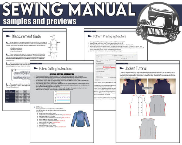 Men's Double Breasted Jacket Sewing Pattern/Downloadable PDF File and Tutorial Book - Image 4